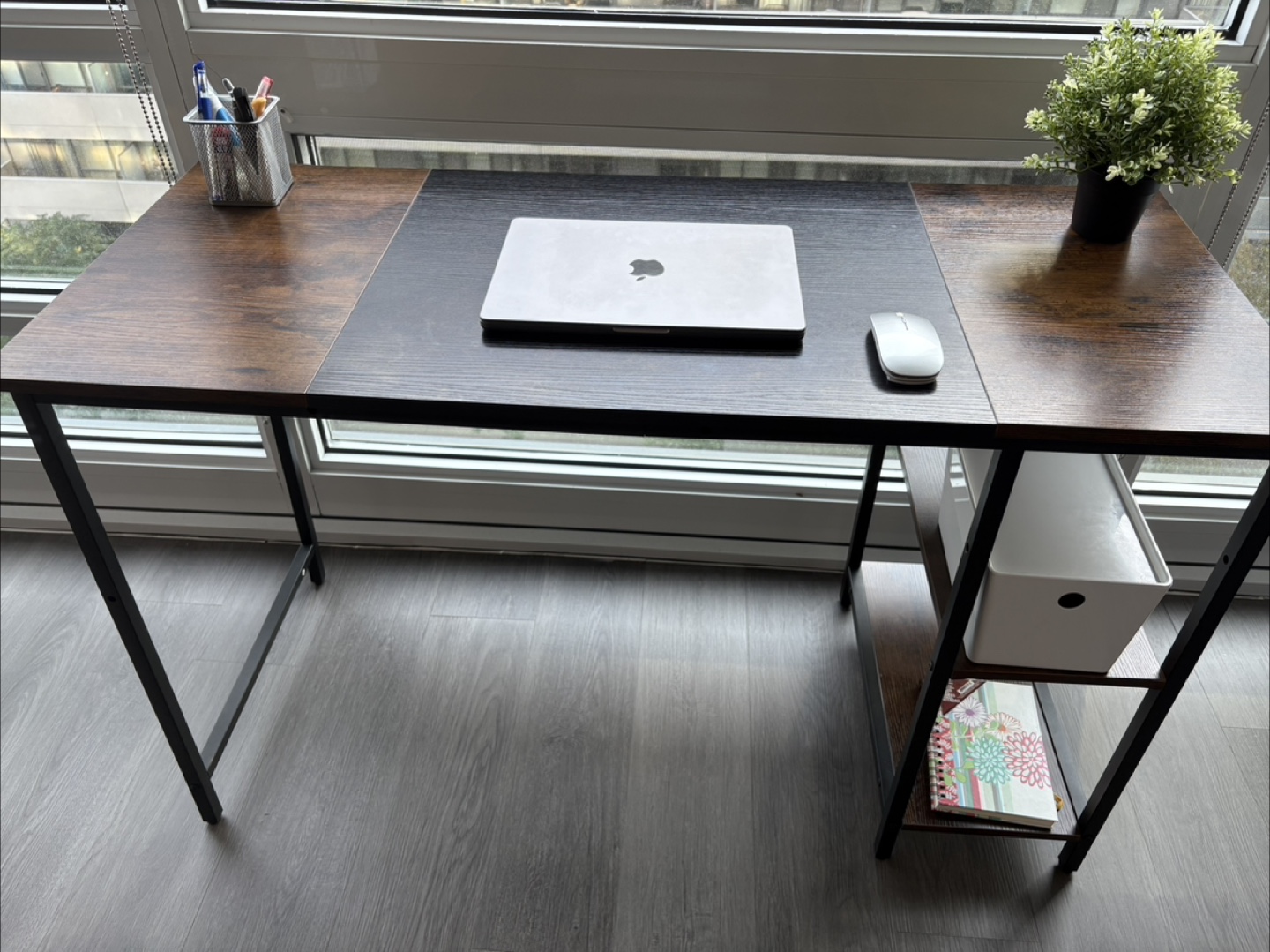 Computer Desk with Shelves - photo 2