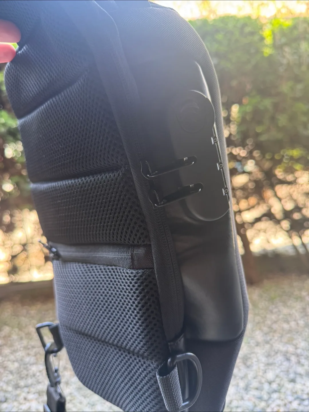 Black Mens Cross Body Bag/Travel Backpack thumbnail