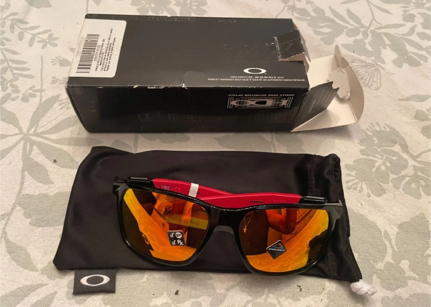 Oakley Portal X Male Rectangle Sunglasses Ruby Polarized thumbnail