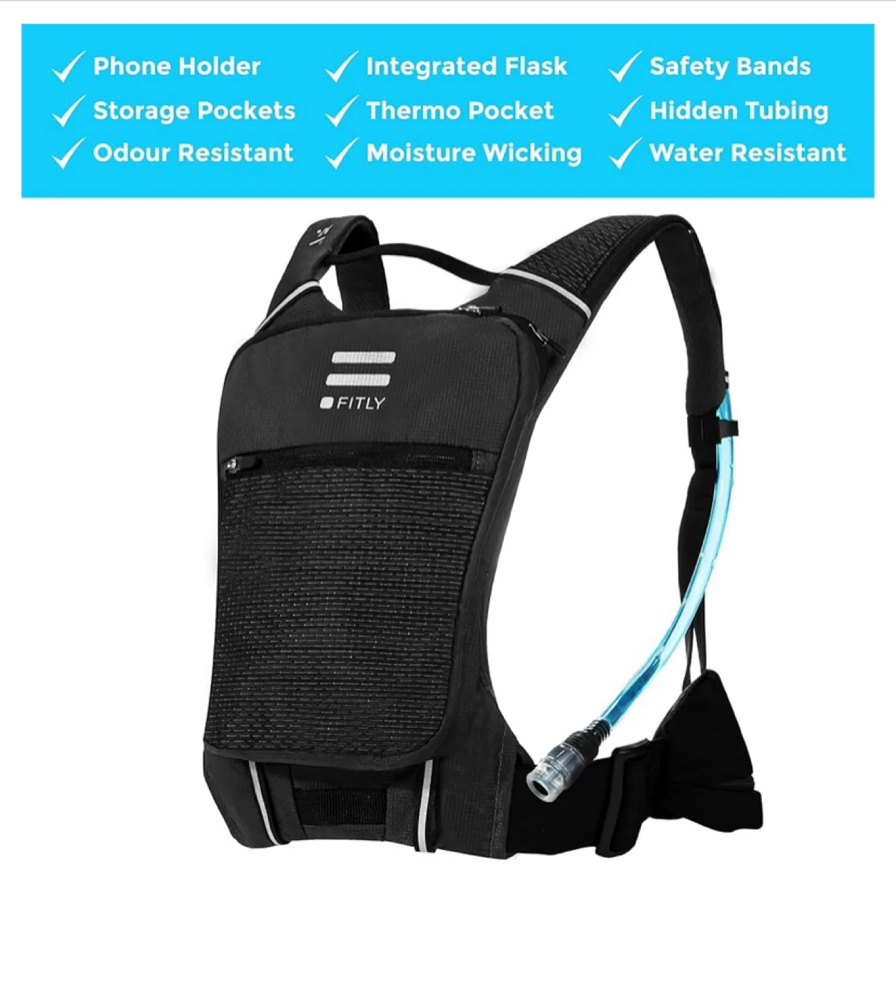 FITLY Hydration Pack with 500ml Flask image indicator(4)