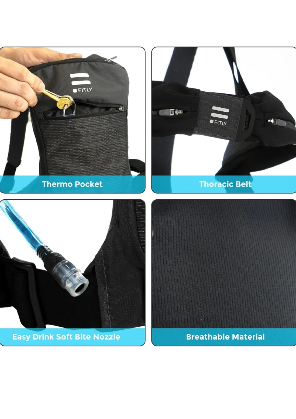 FITLY Hydration Pack with 500ml Flask image indicator(5)