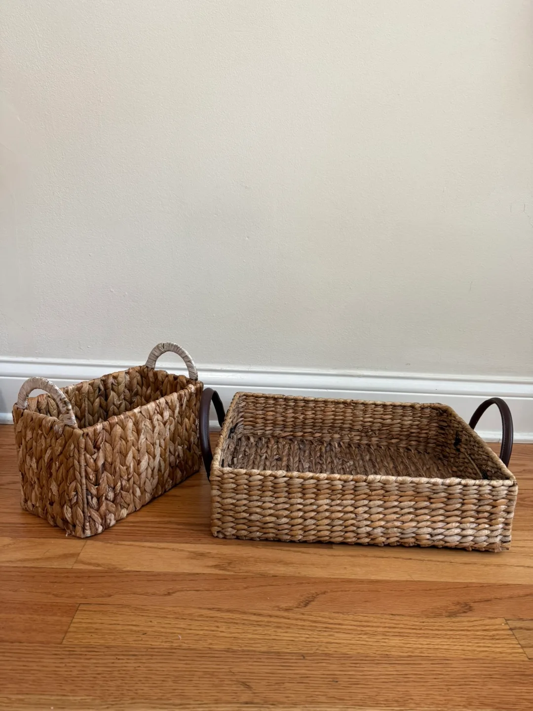 2 Decorative Wicker Baskets thumbnail