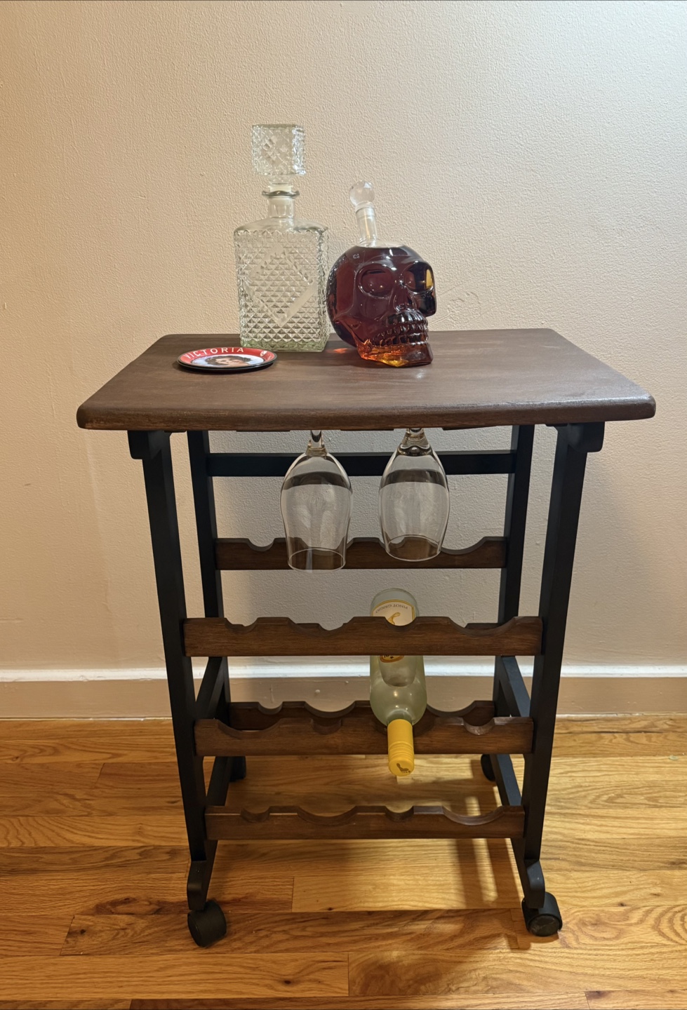 Wood Mini Bar Cart