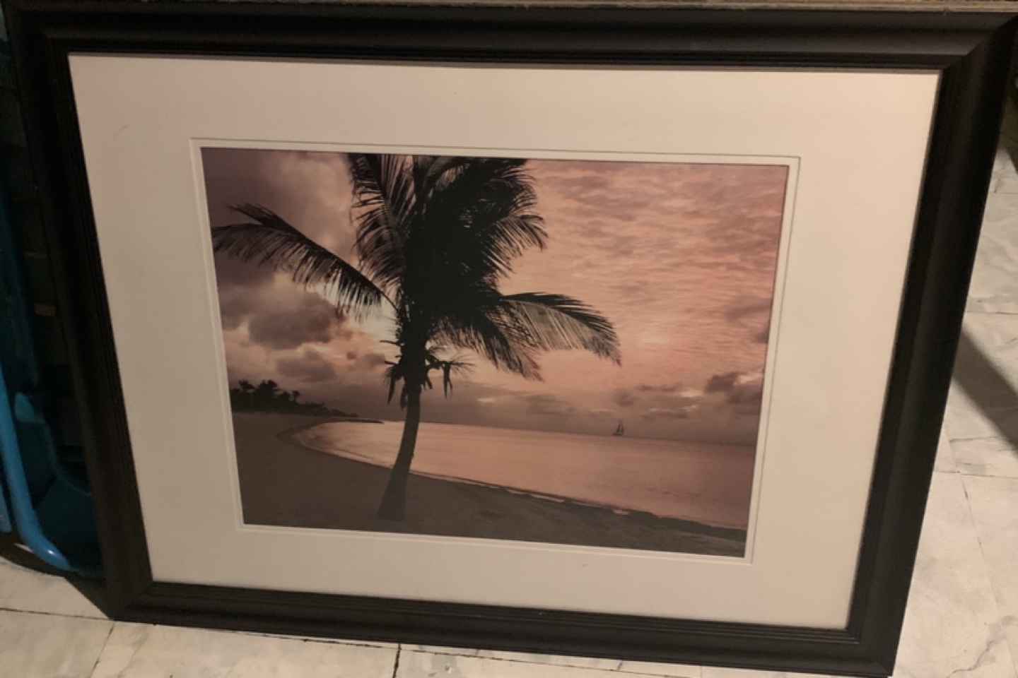 🥕 Framed Palm Tree Beach Print