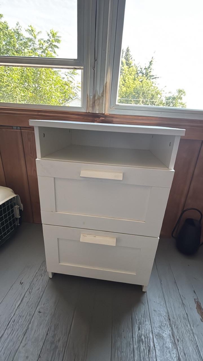 White 2-Drawer Dresser