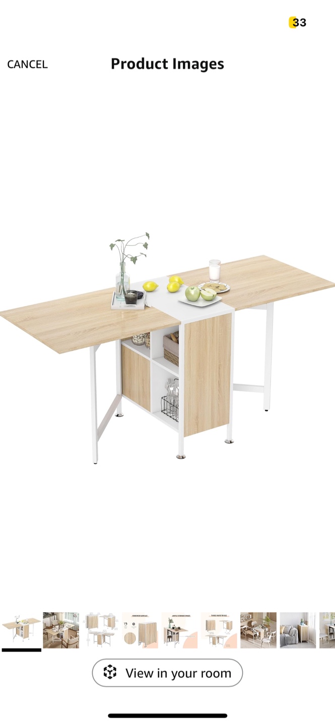 Foldable Dining Table with Storage - photo 4