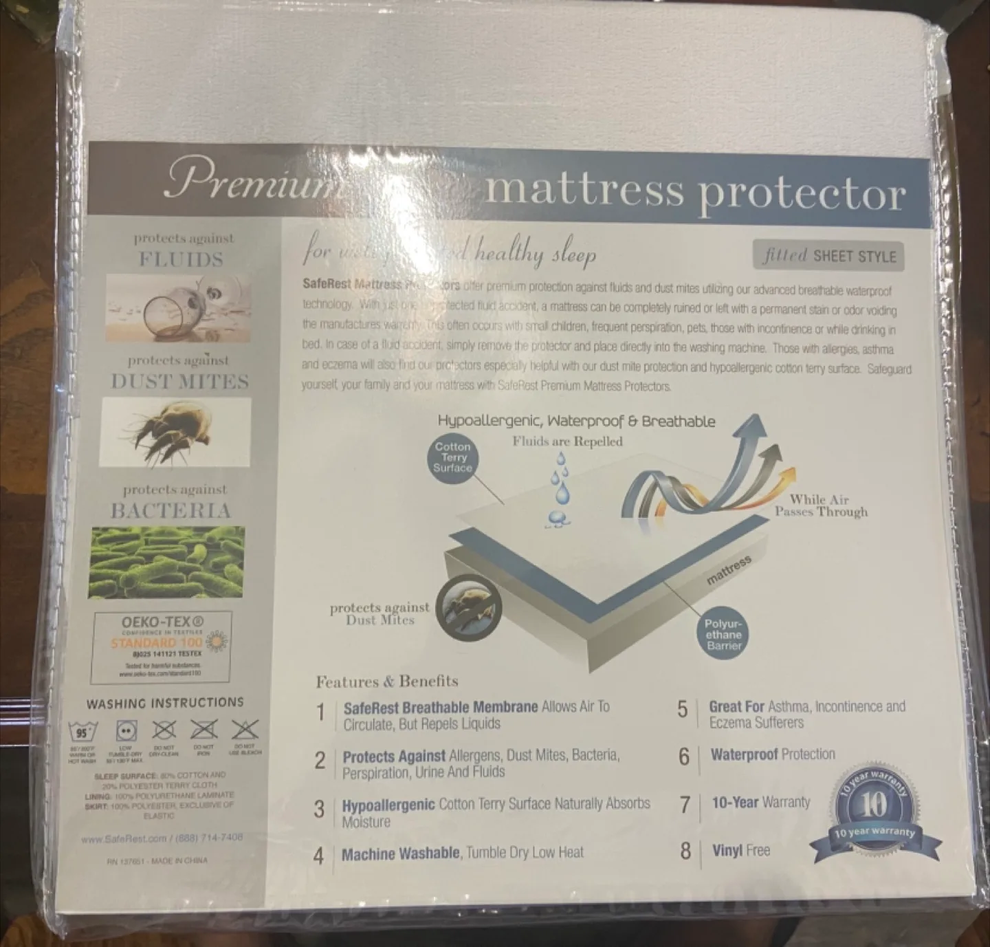 🇨🇦SafeRest Premium Mattress Protector- Full image indicator(2)