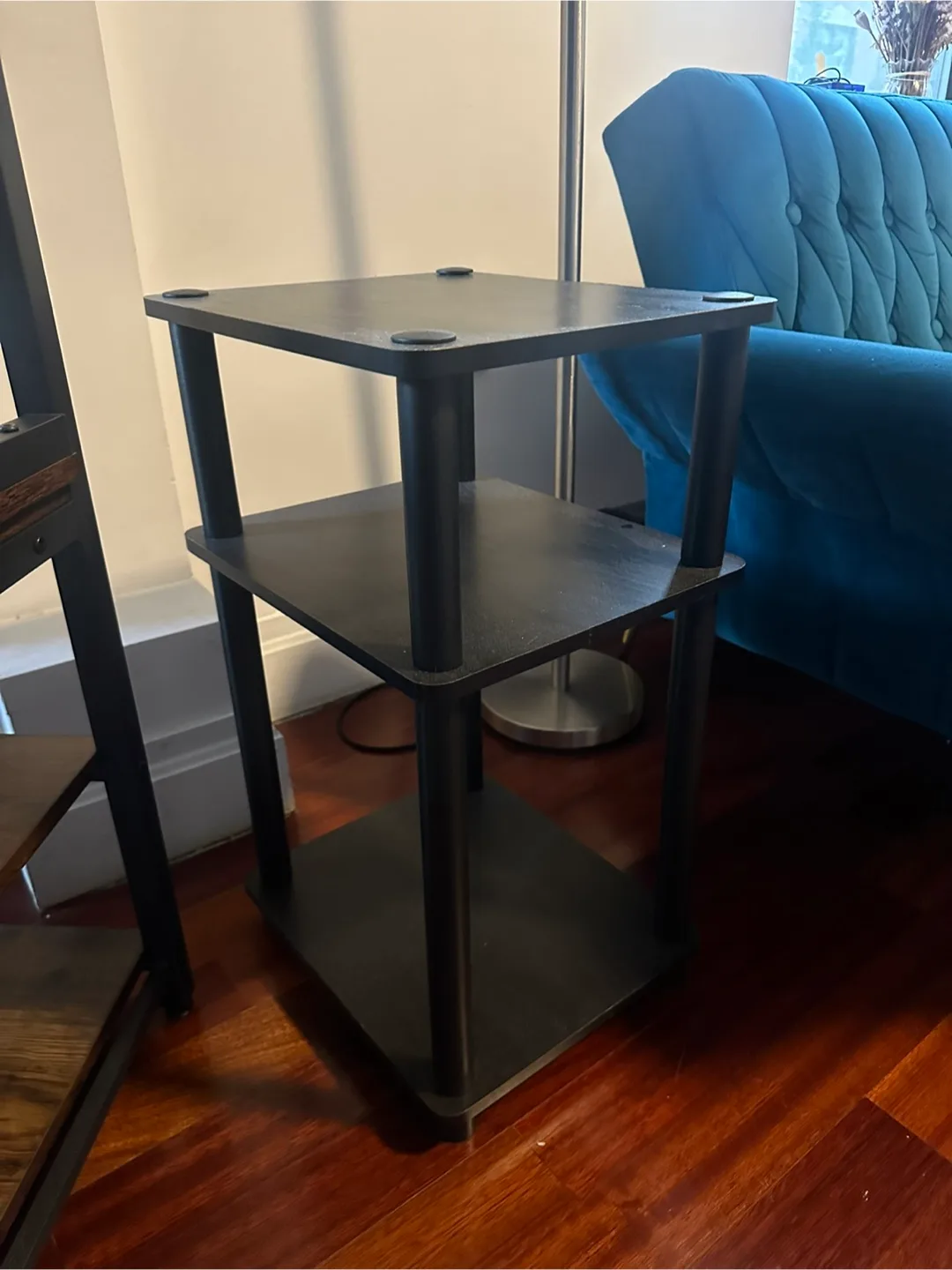 3 Tier Black Side Table thumbnail
