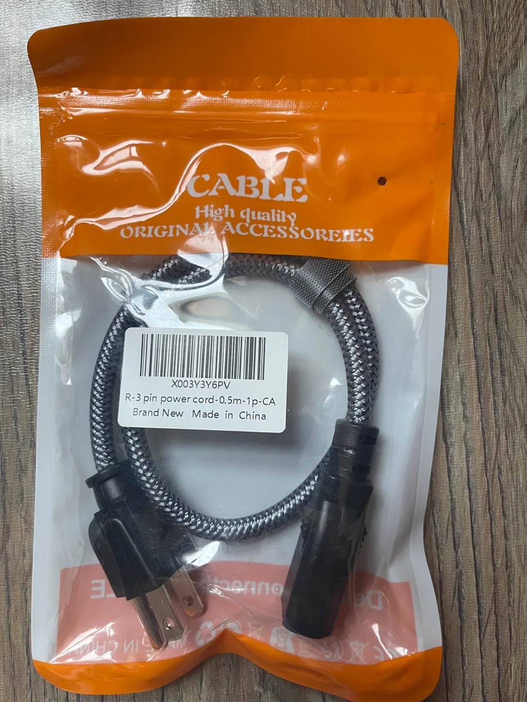 3 Pin Power Cord - 0.5m 🇨🇦 thumbnail