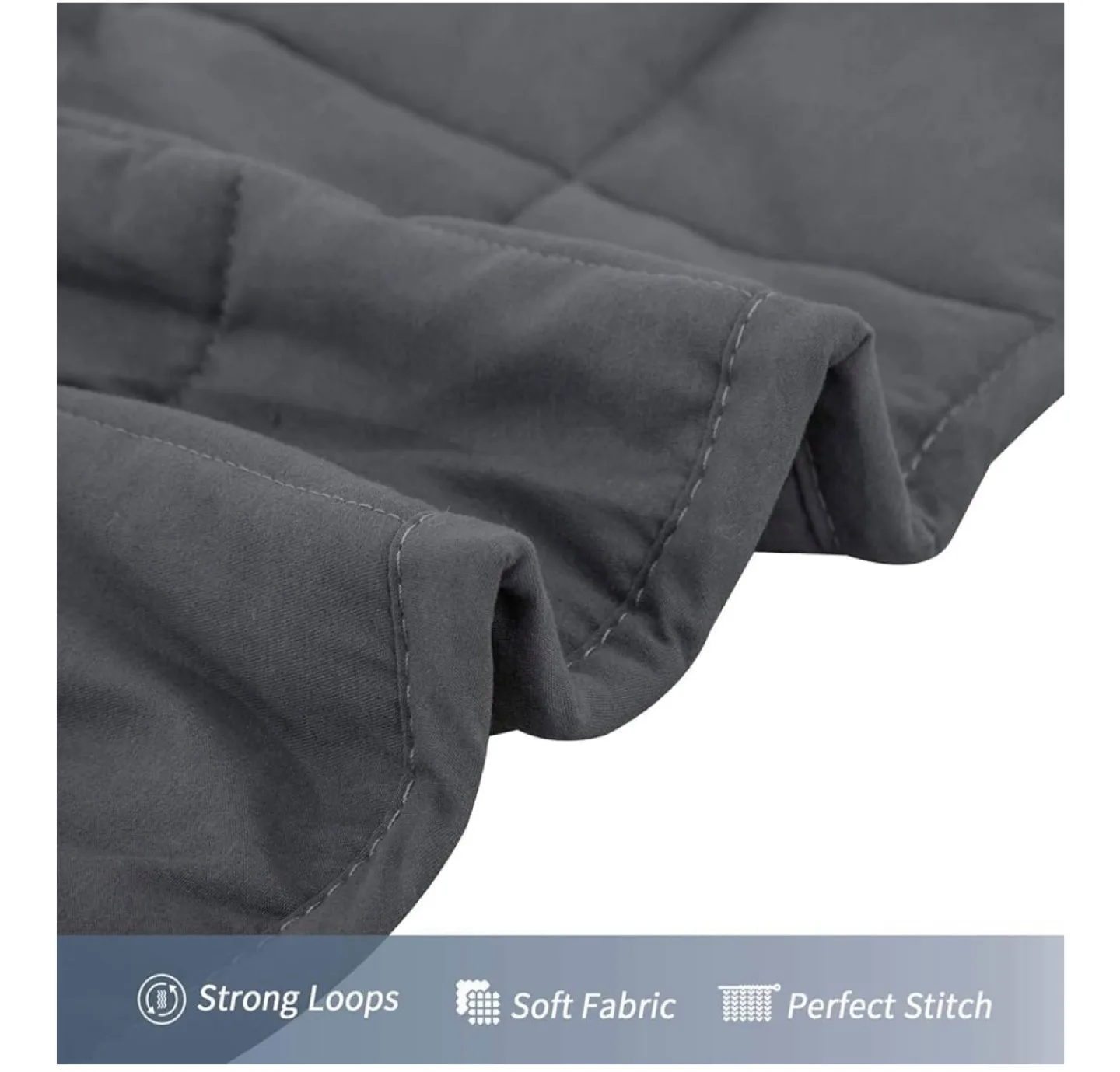 New! Smart Queen Size Weighted Blanket - Dark Grey image indicator(5)
