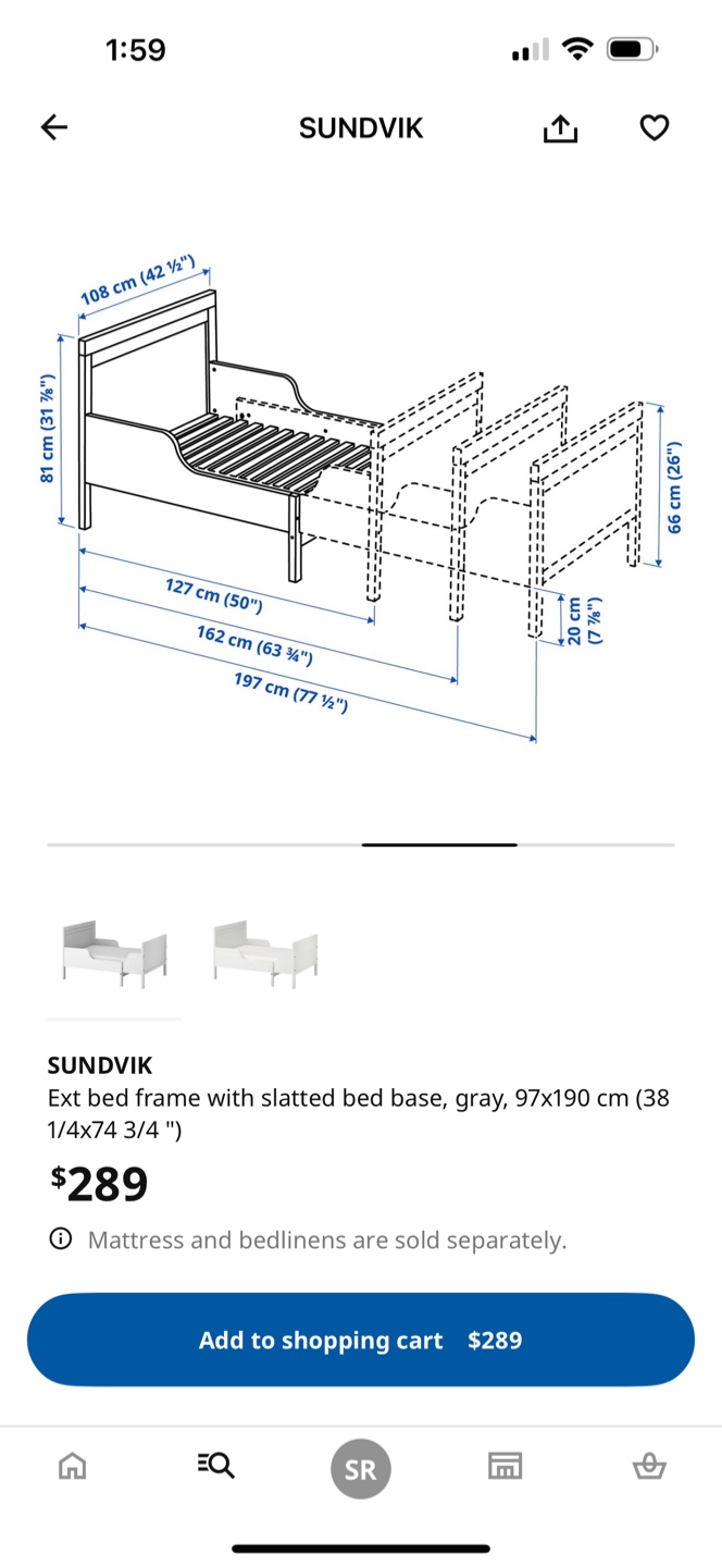 IKEA SUNDVIK Extendable twin Bed Frame - photo 4