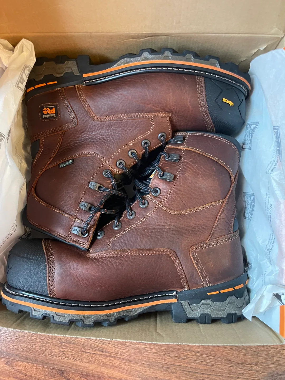 Timberland PRO 8" Mens Brown Leather Work Boots - Size 10 image indicator(8)