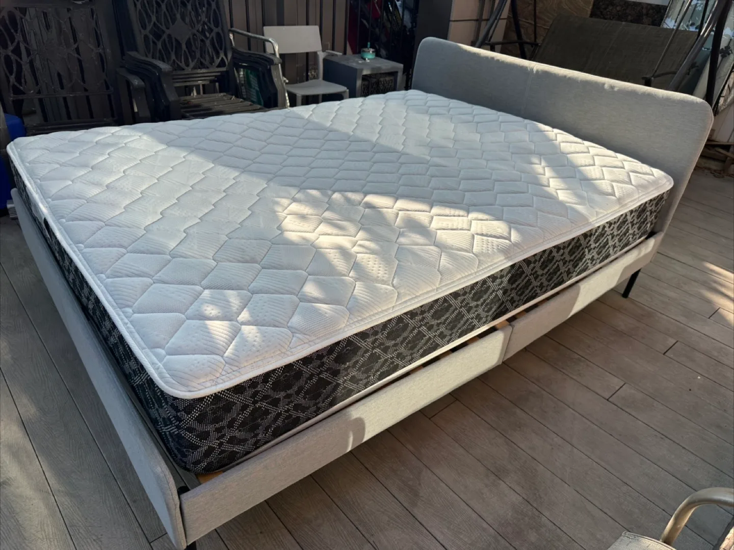 Upholstered Platform Bed Frame and Mattress thumbnail