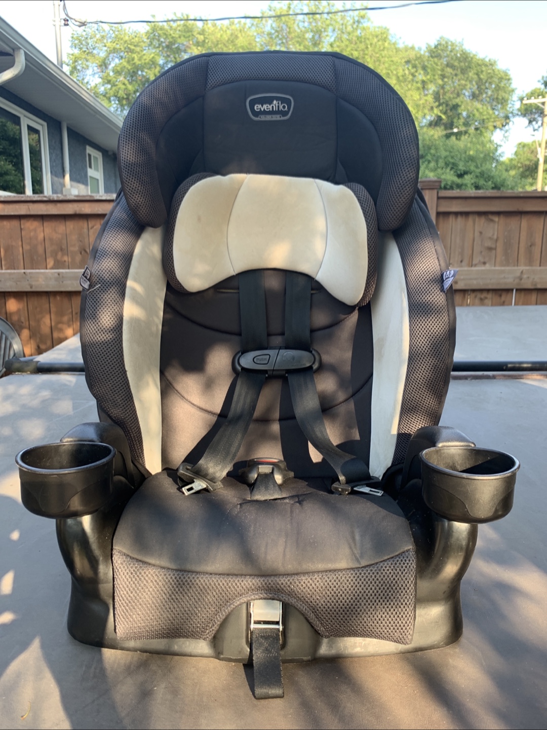 Evenflo Car Seat - Black & Beige