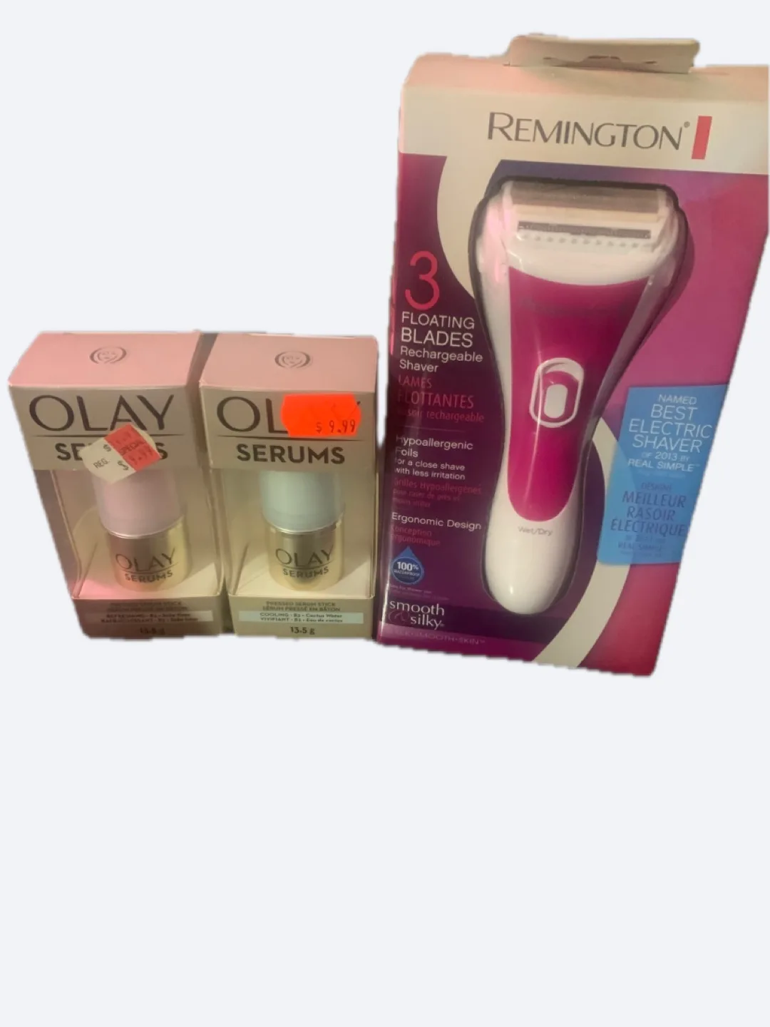Remington Rechargeable Shaver,2 Olay Serums- NEW thumbnail