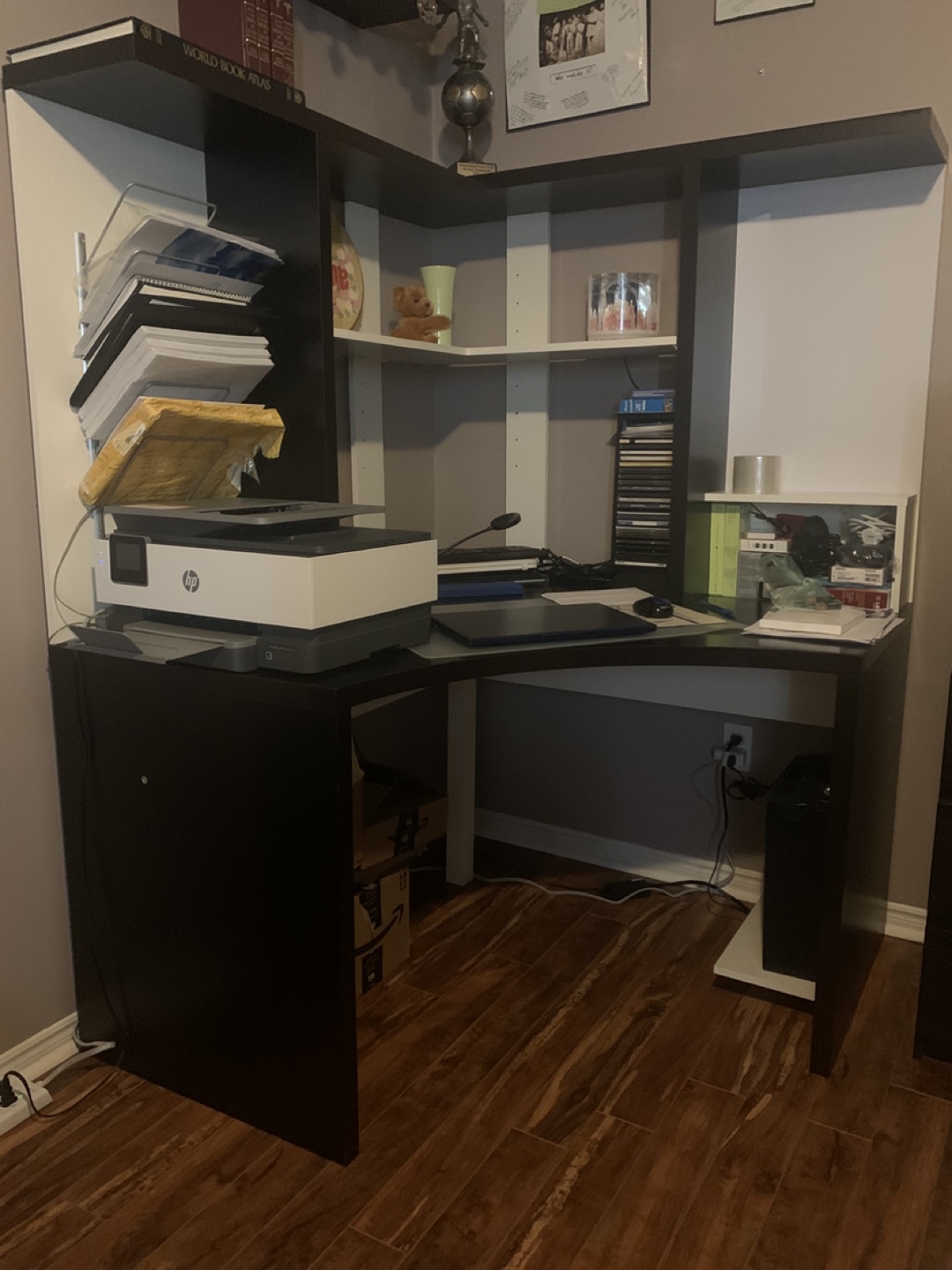 Desk with Shelving Unit
