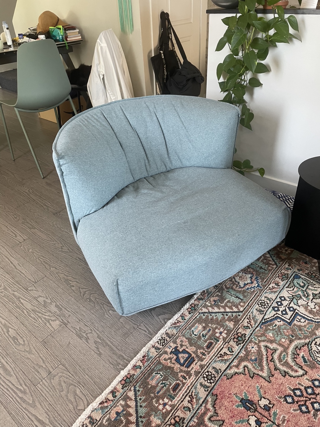 Light Blue Stylish Armchair - photo 2