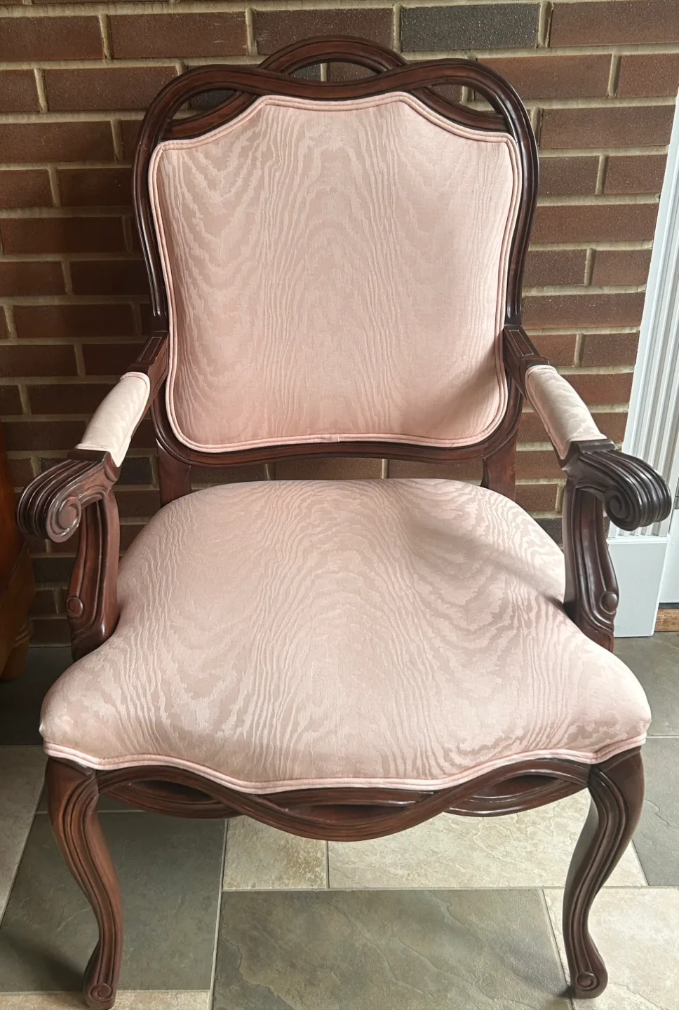 2-Vintage Style Pink Armchair thumbnail