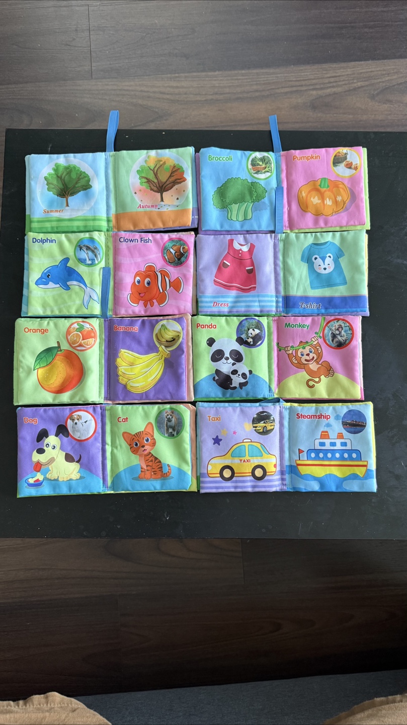 Soft Cloth Baby Book - Animals, Fruits, Vegetables