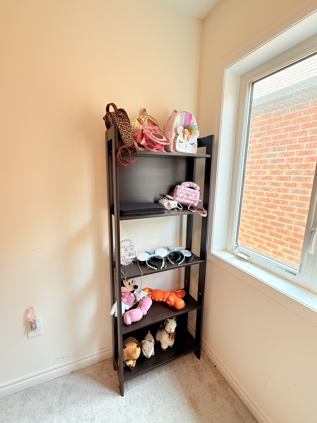 Dark Brown Wooden Ladder Shelf - photo 5
