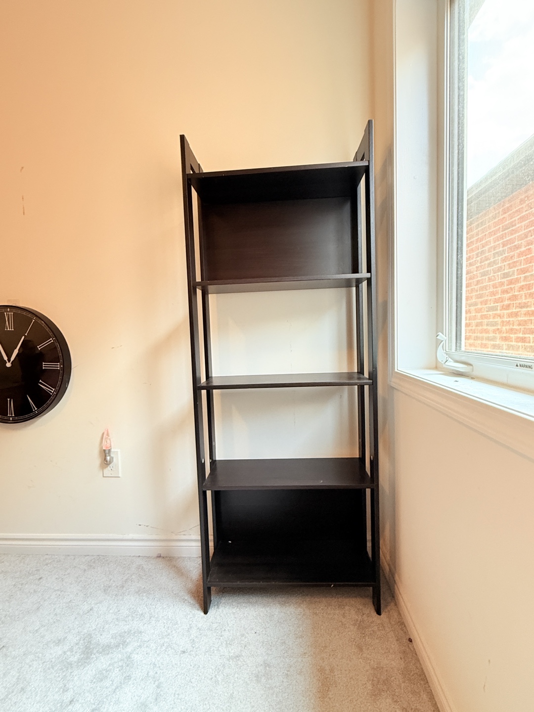 Dark Brown Wooden Ladder Shelf - photo 4