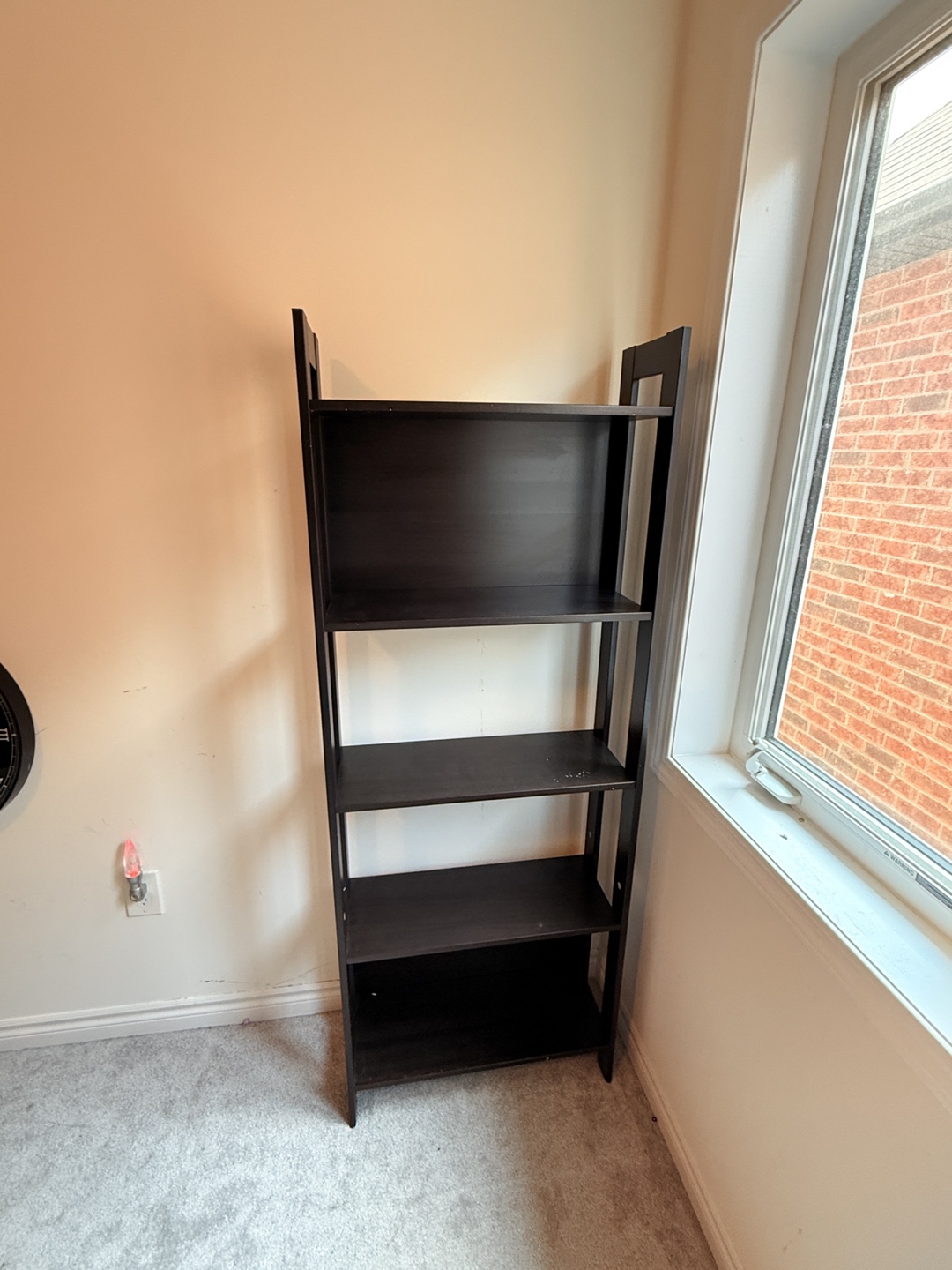 Dark Brown Wooden Ladder Shelf - photo 3