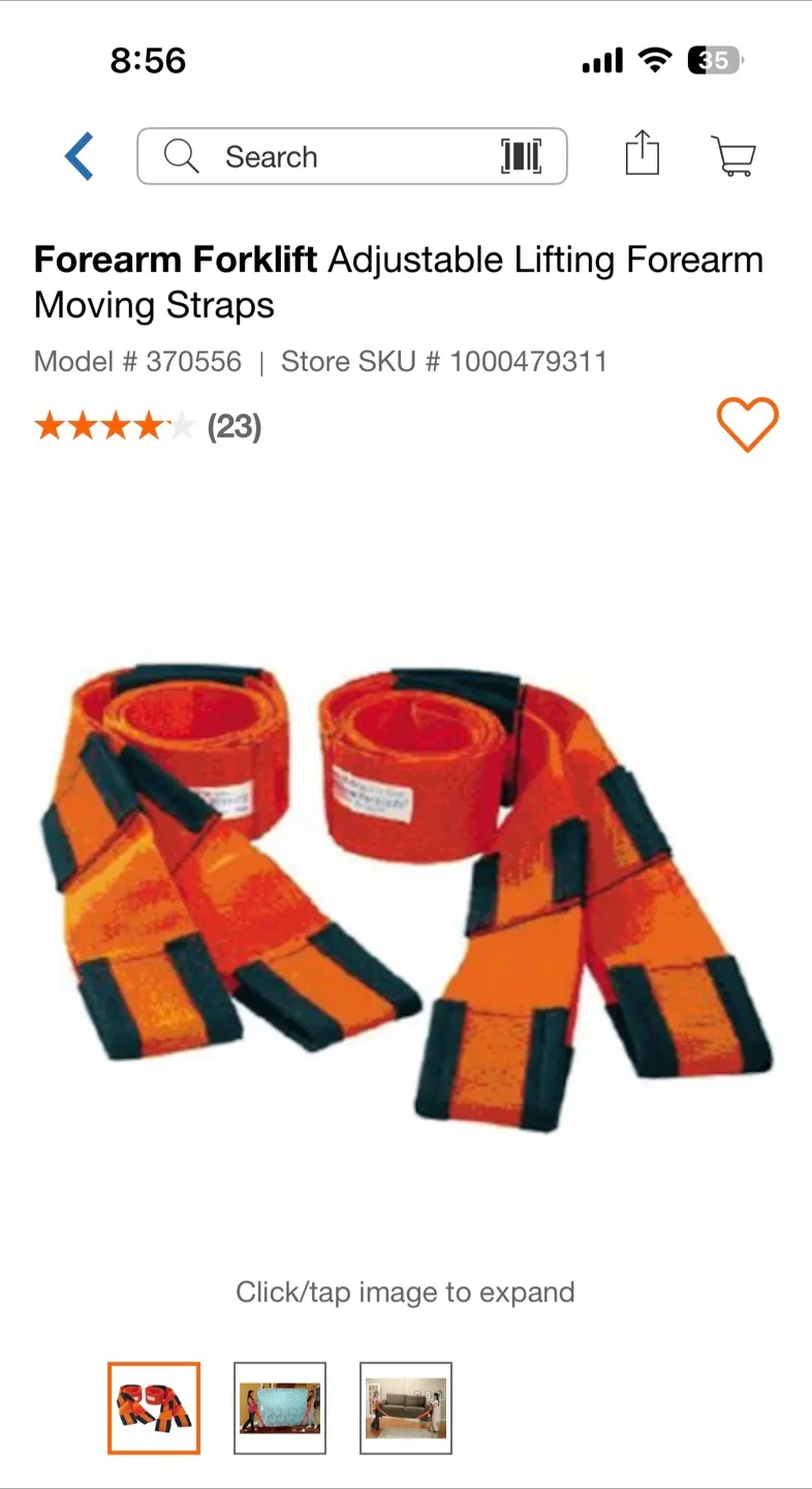 Forearm Forklift Moving Straps thumbnail