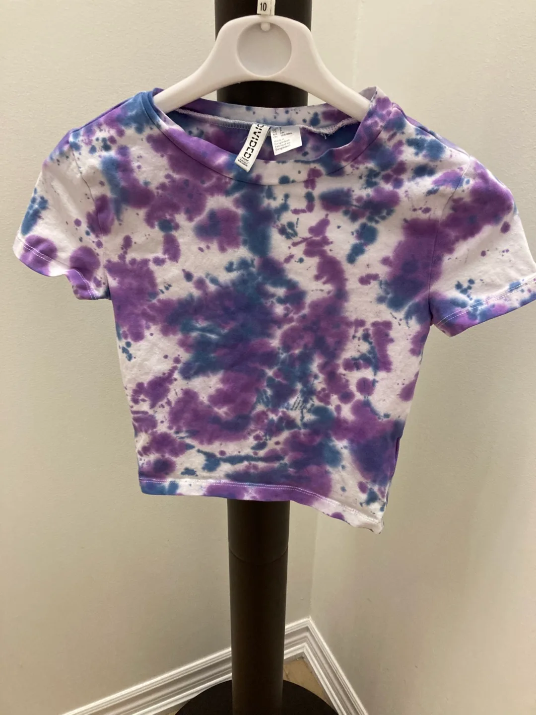 🇨🇦🍁H&M homemade Tie-Dye Crop Top - Size S thumbnail