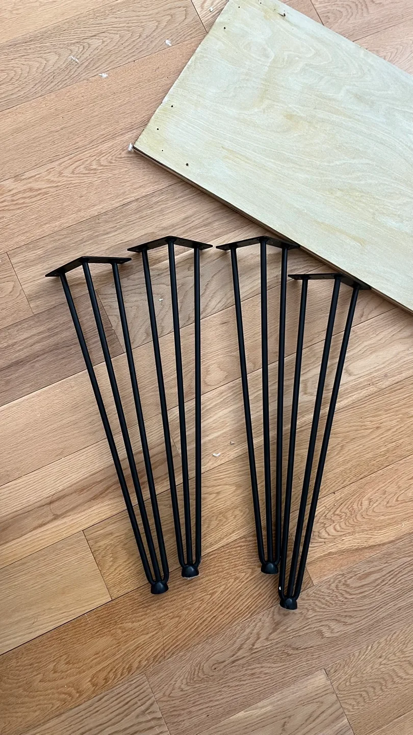 Set of 4 Black Hairpin Table Legs 22” thumbnail