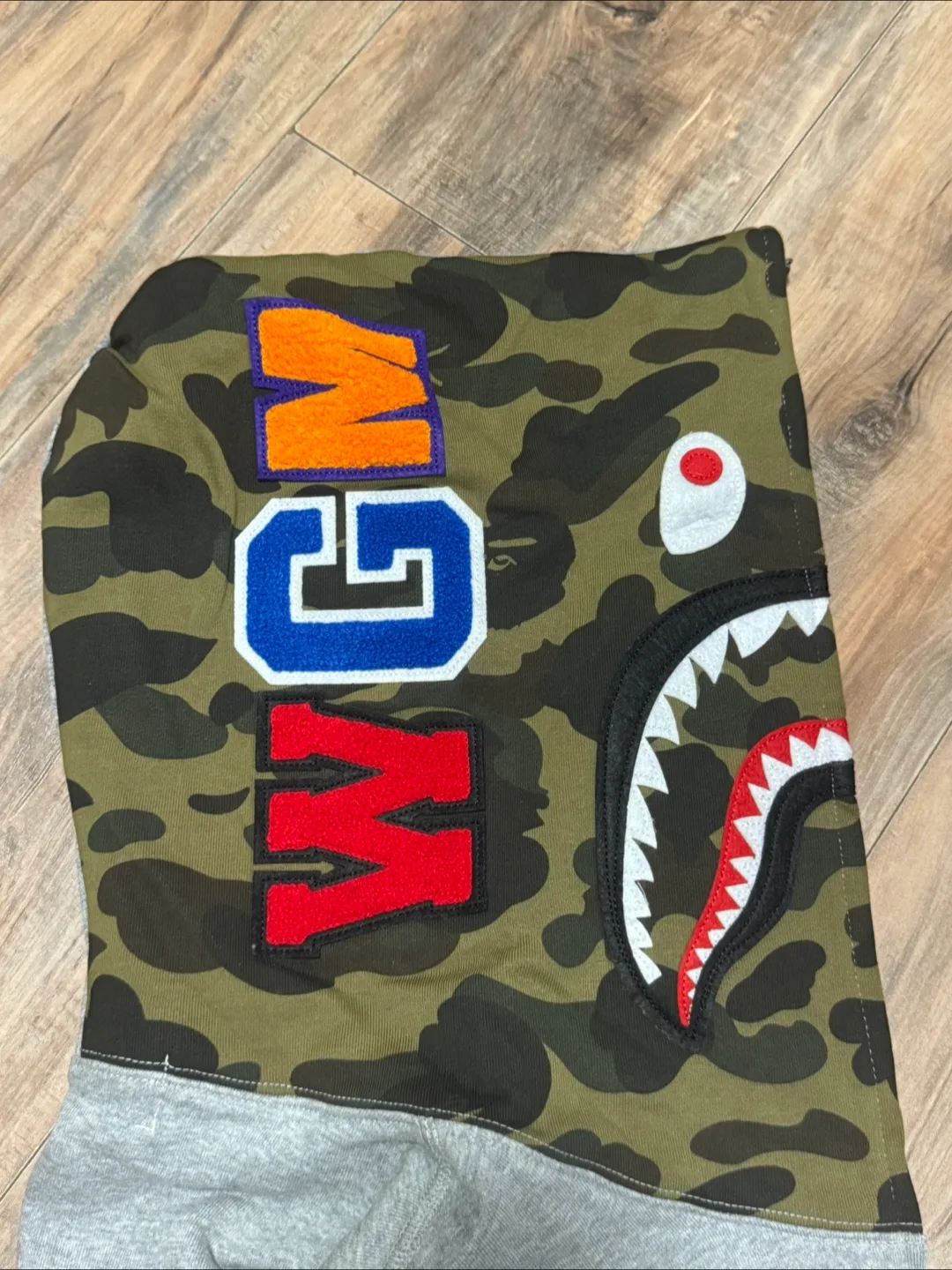 BAPE Shark Full Zip Hoodie - Grey/Camo image indicator(5)