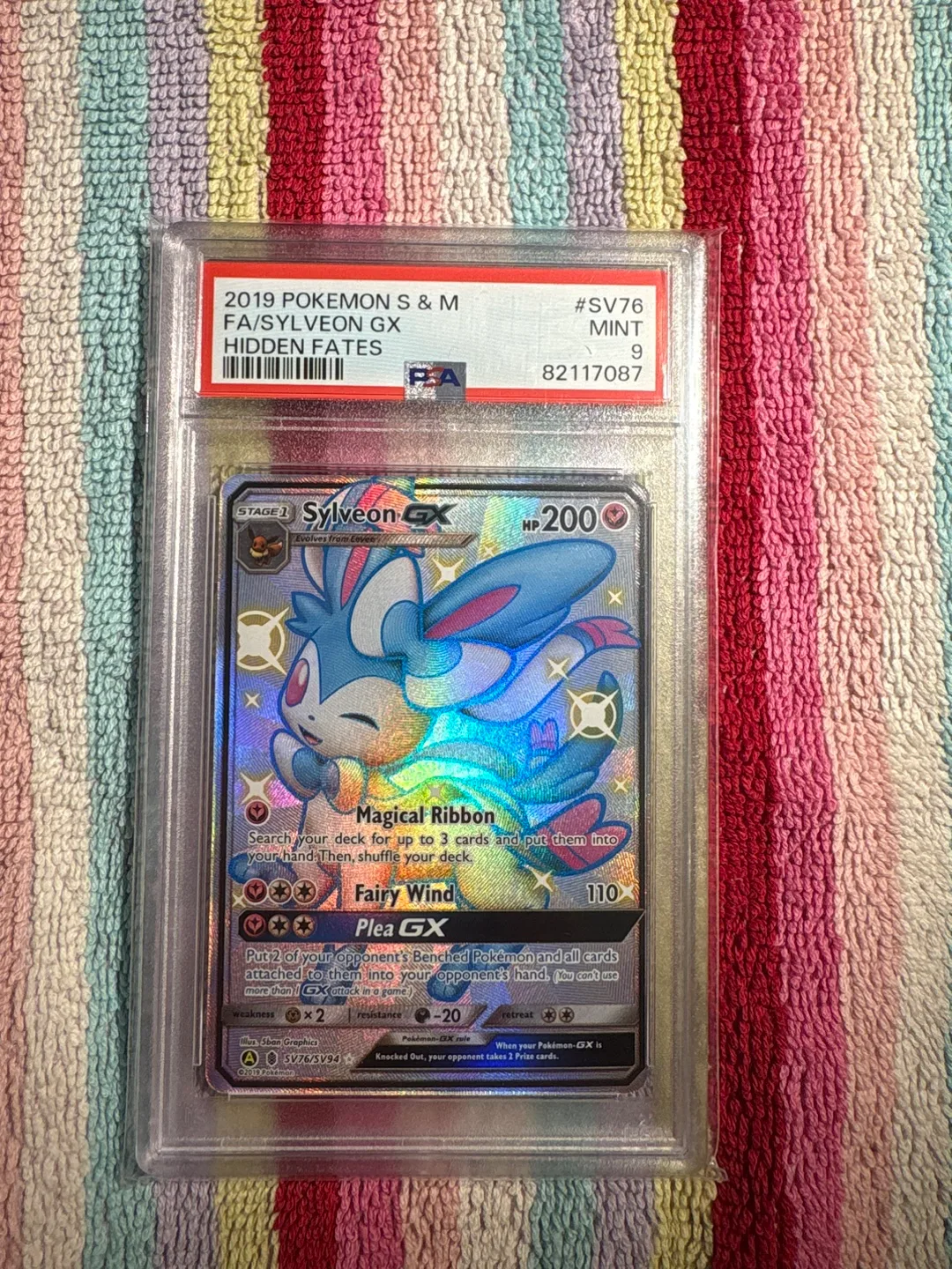 Sylveon GX Hidden Fates SV #76 PSA9 (very clean!) thumbnail