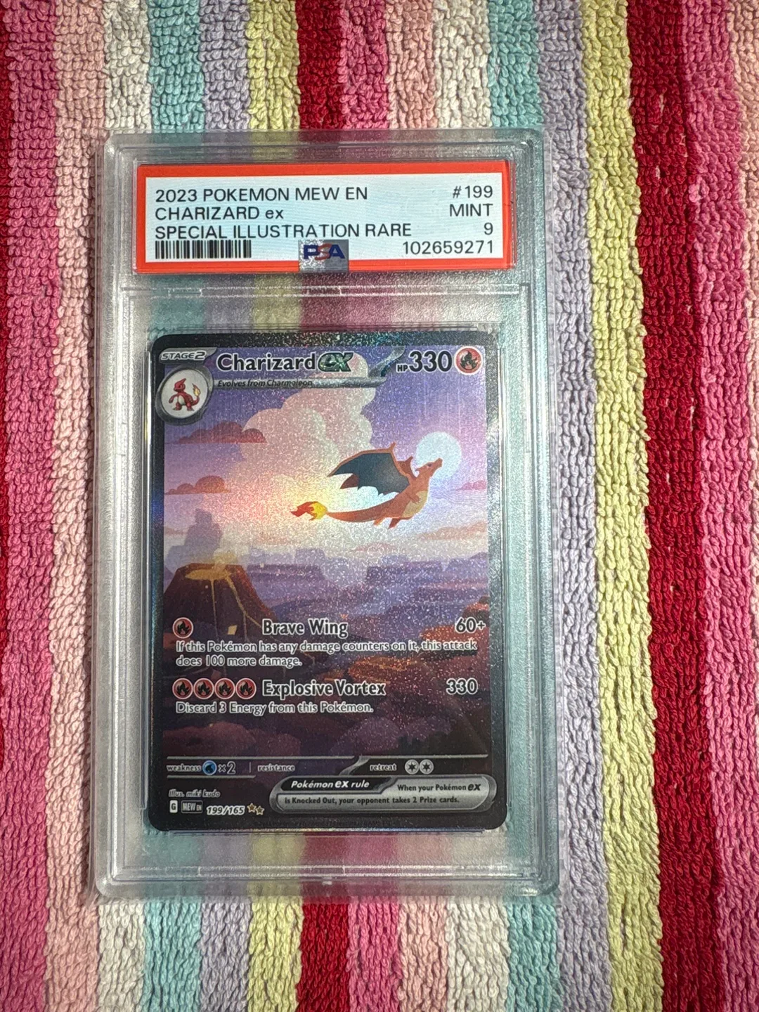 Charizard EX SIR #199 PSA9 Scarlet Violet 151 (very clean!) thumbnail