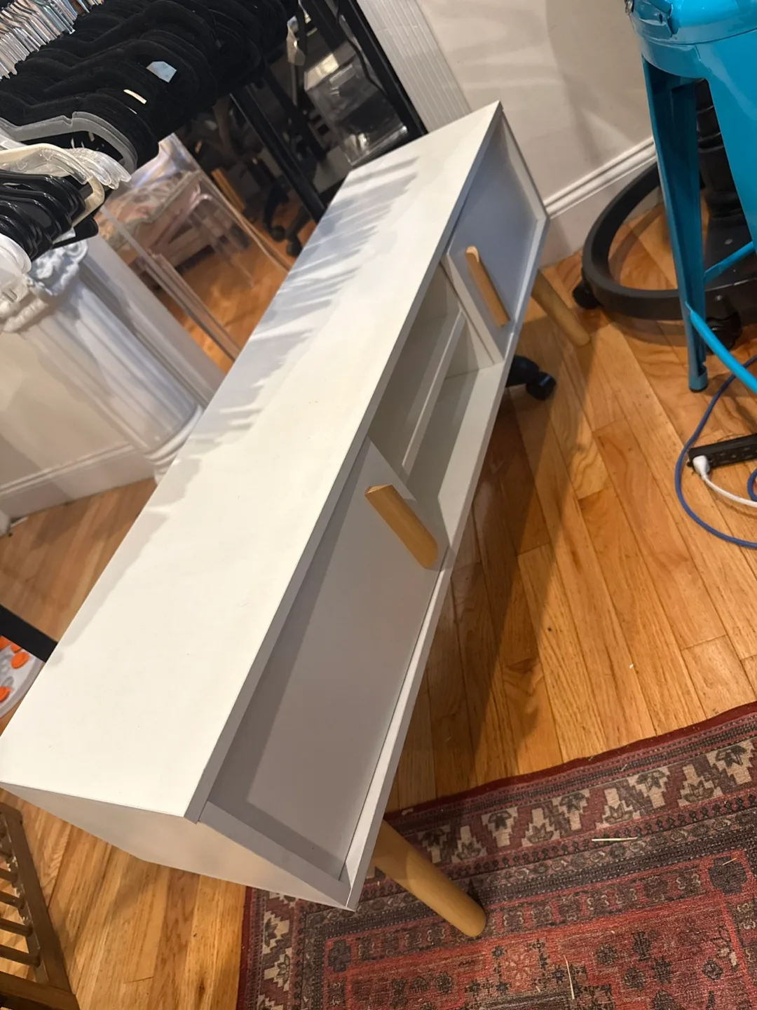 White TV Stand Media Console thumbnail