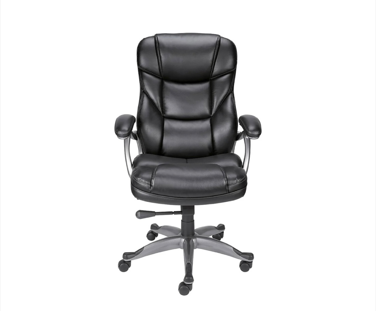 Black Leather Office Chair - photo 2