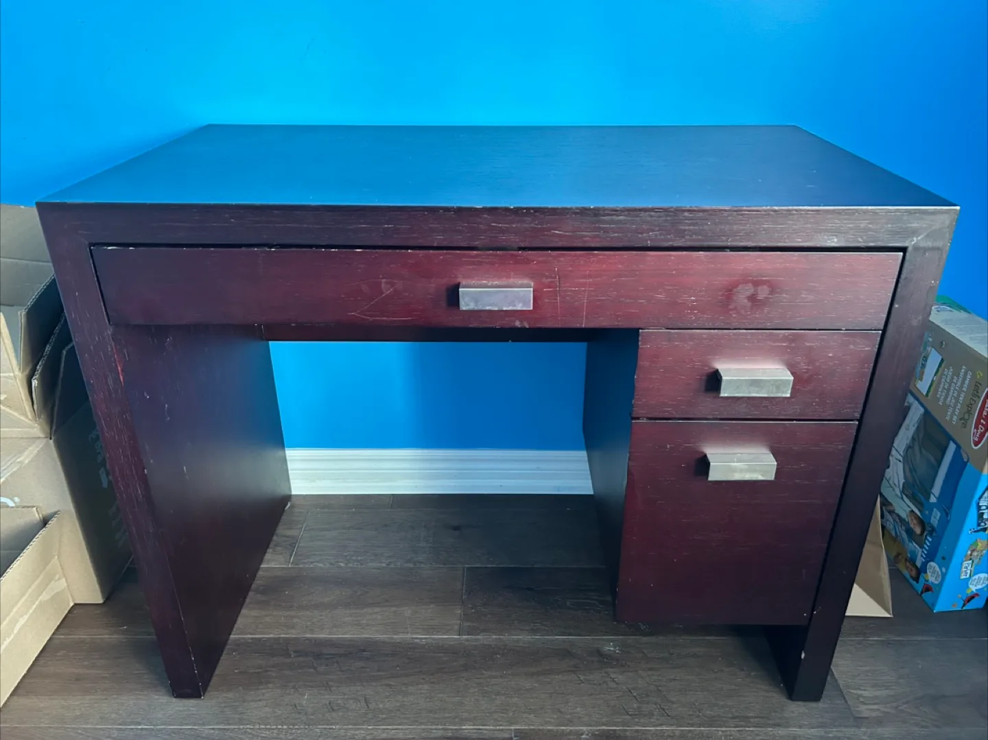 Solid Wood Compact Desk with Drawers from Casa Life thumbnail