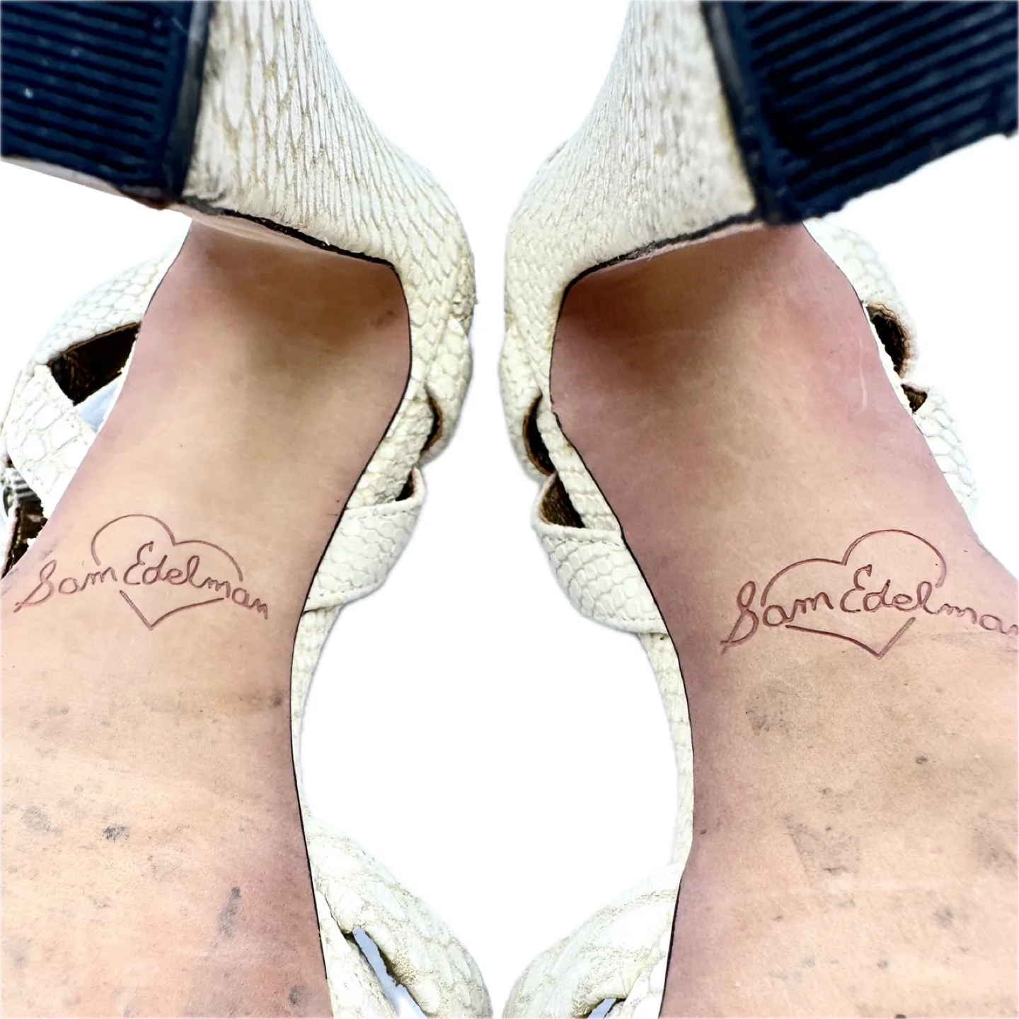 Sam Edelman Taryn Beige Leather Platform Ankle Strap Sandals 8.5 image indicator(10)