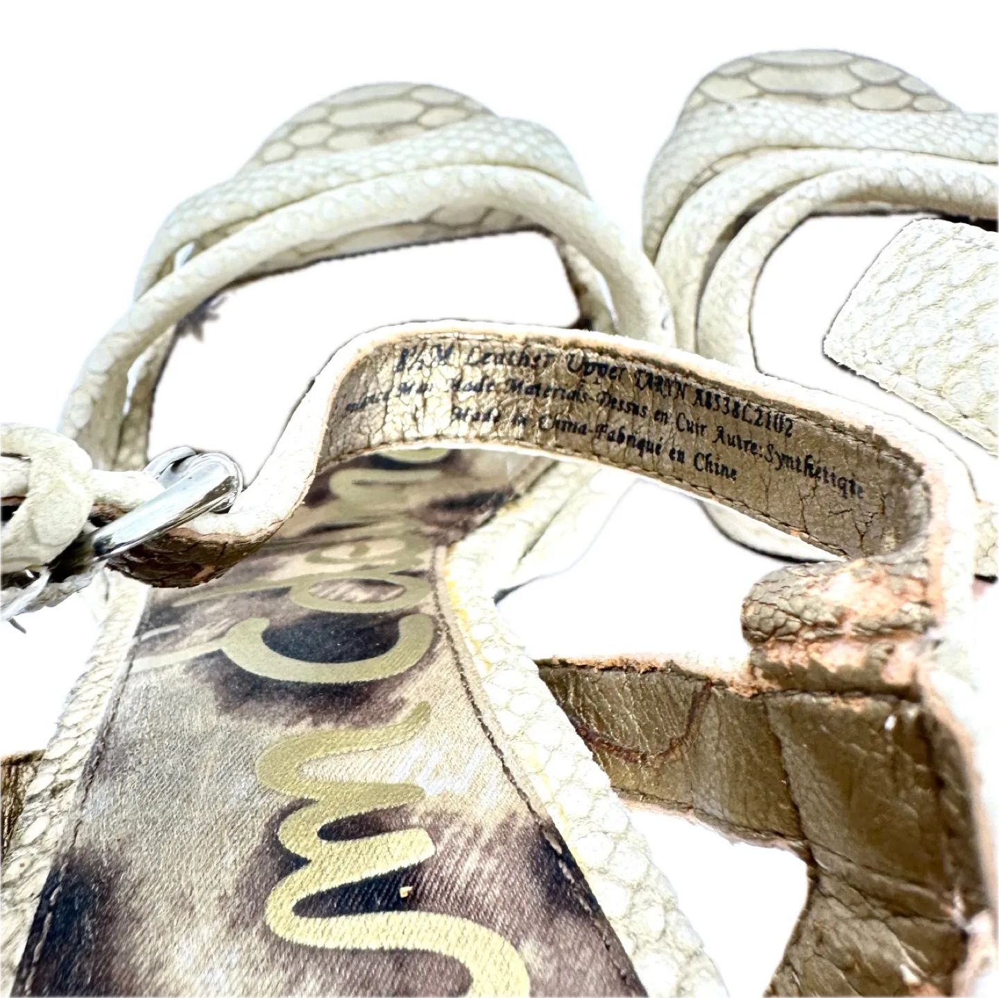 Sam Edelman Taryn Beige Leather Platform Ankle Strap Sandals 8.5 image indicator(7)