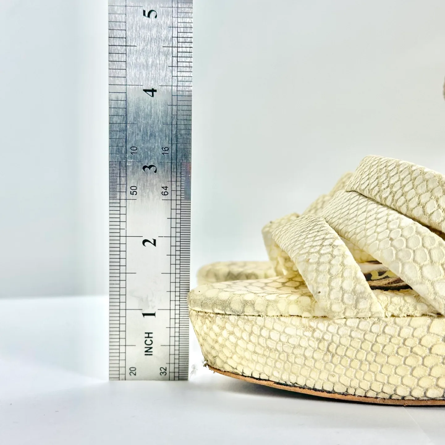 Sam Edelman Taryn Beige Leather Platform Ankle Strap Sandals 8.5 image indicator(9)