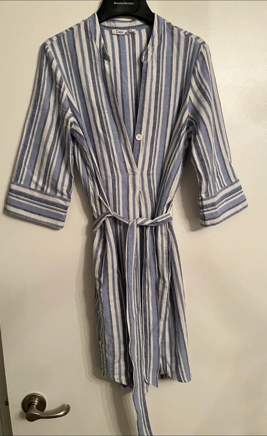 Dex Striped Linen Dress thumbnail