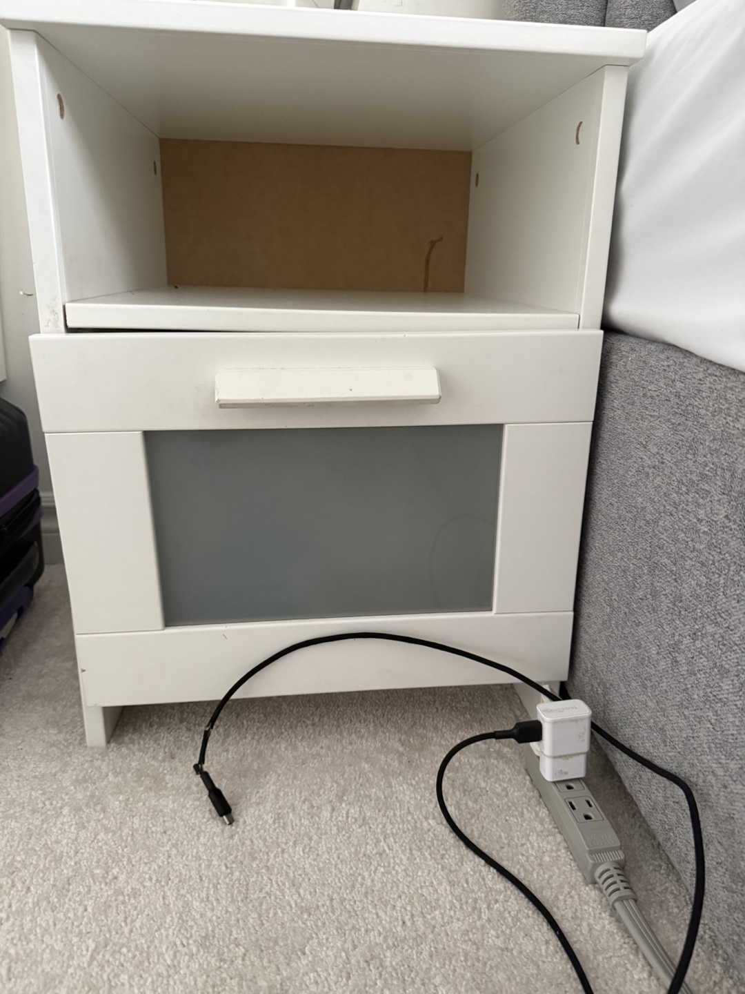 IKEA Brimnes White Nightstand - photo 5