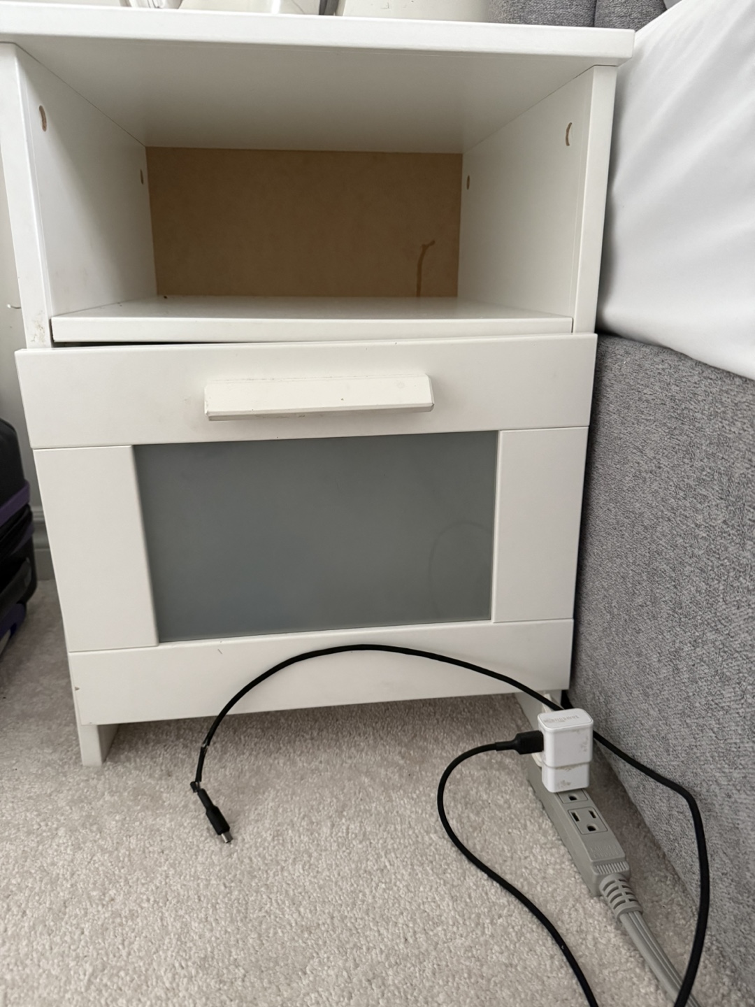IKEA Brimnes White Nightstand - photo 4