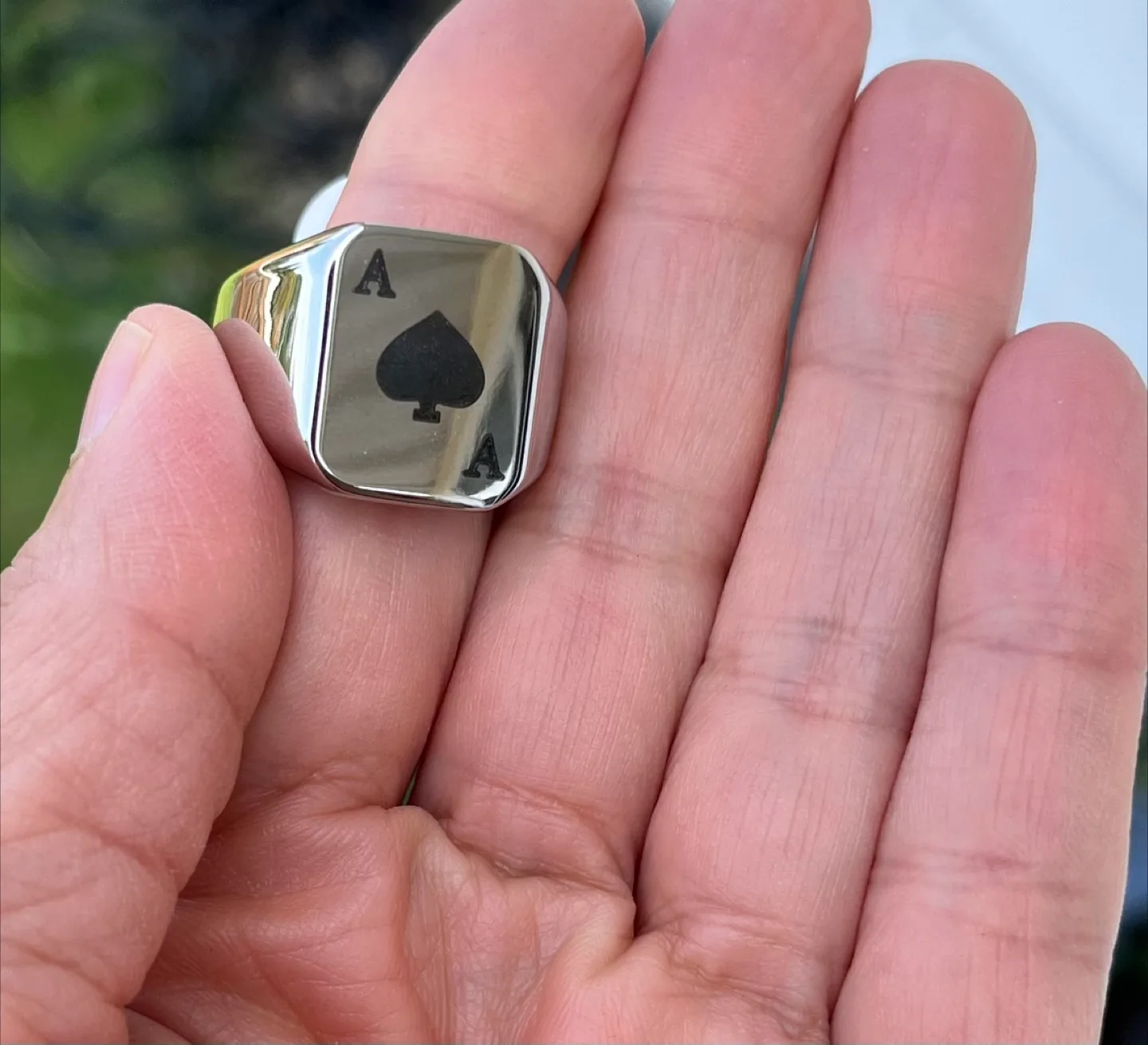 Ace of Spades Ring for Men- Size 11 thumbnail