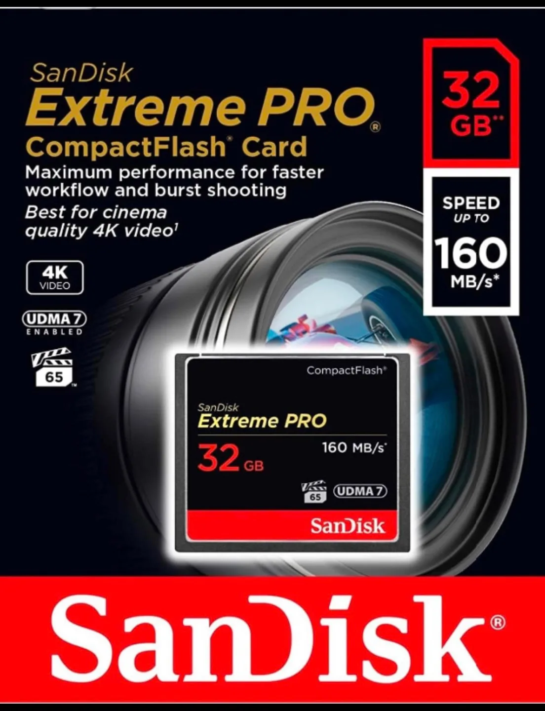 SanDisk Extreme PRO 32GB CompactFlash Memory Card. Sealed. image indicator(7)