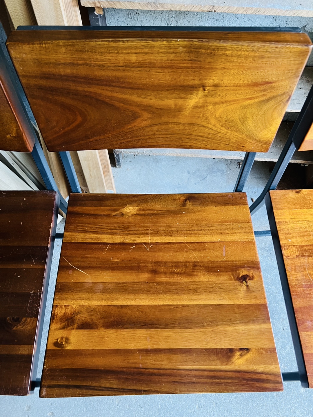 Set of 3 Solid Wood Bar Stools - photo 5
