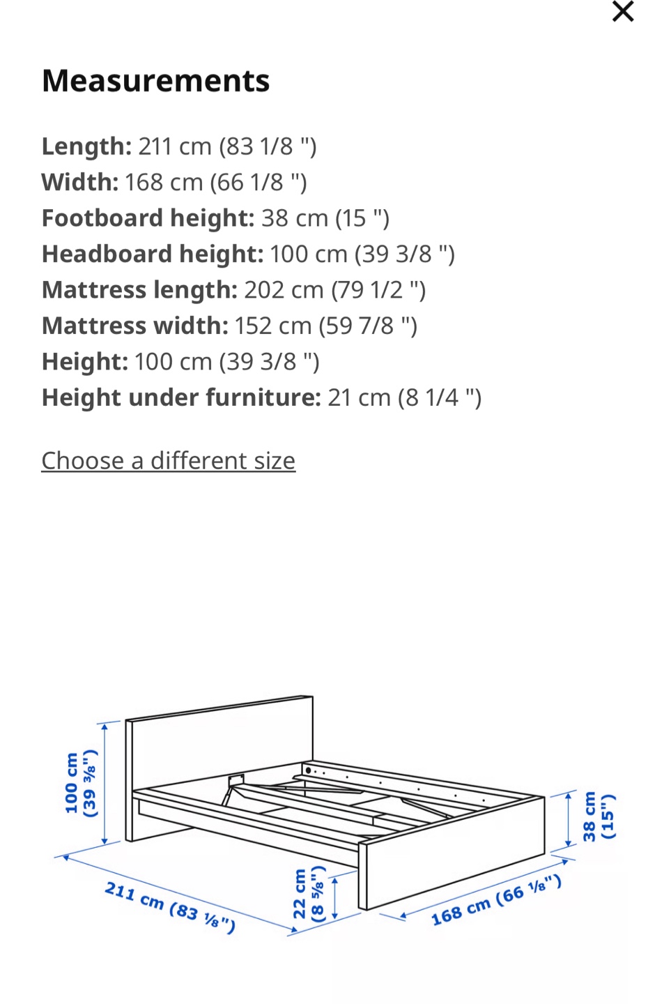 IKEA Malm Queen Bed Frame & Nightstand - photo 5