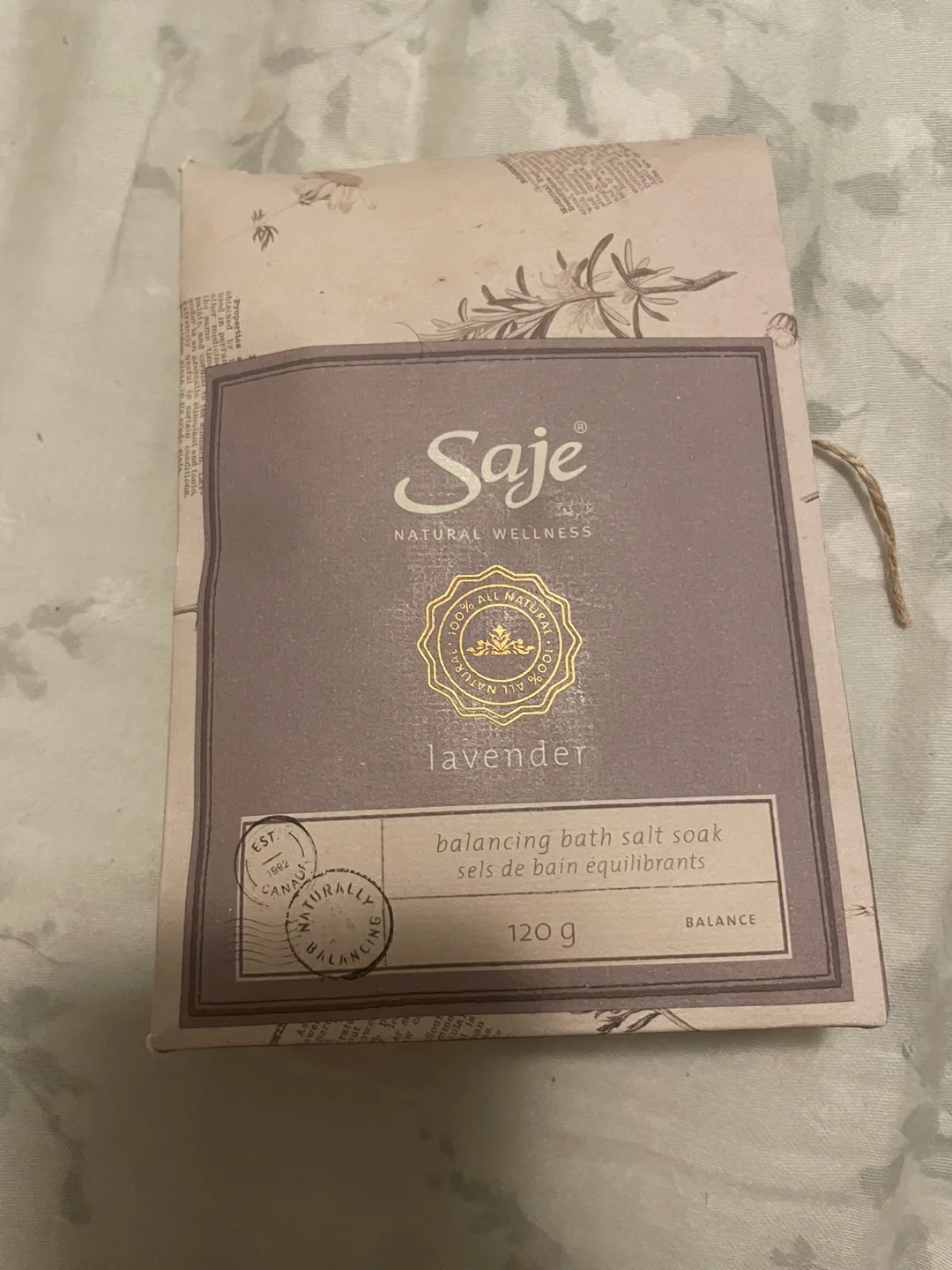 Saje Lavender Balancing Bath Salt Soak - 120g thumbnail