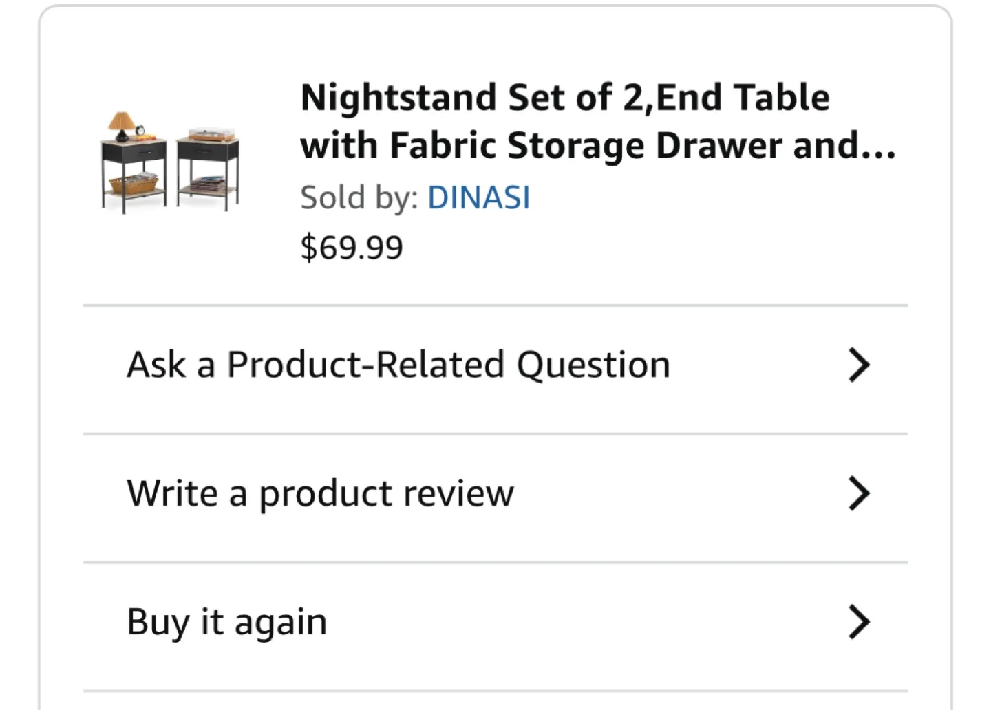 Nightstand Set of 2 - End Tables with Fabric Drawers image indicator(4)
