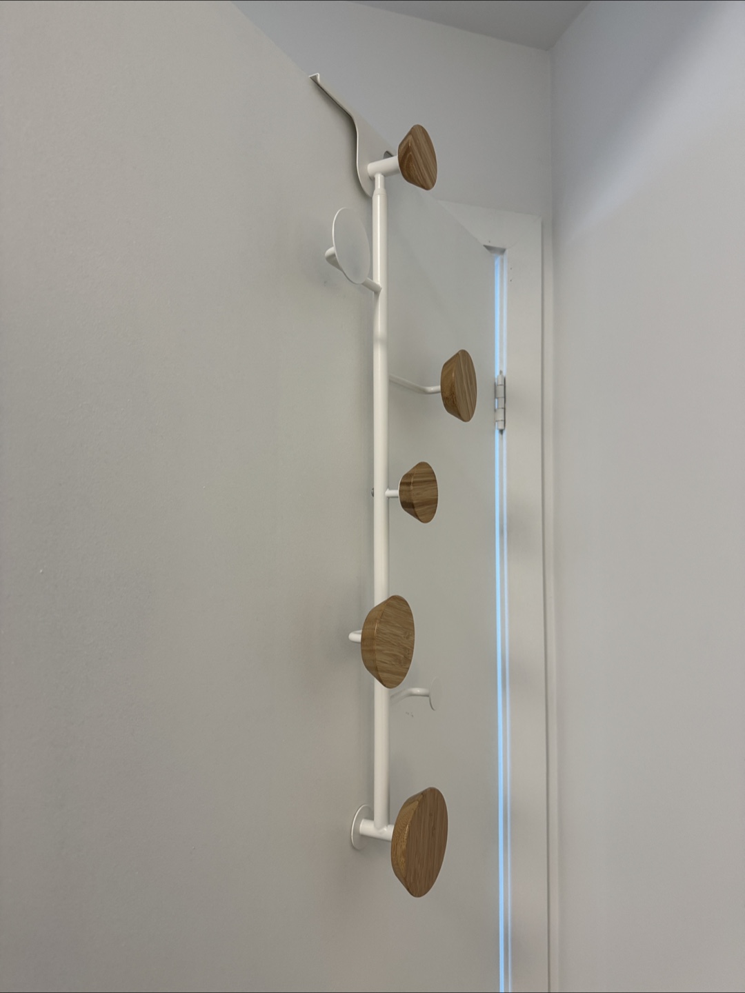 IKEA Cloth Hanger White Over-the-Door Hook Rack - photo 2