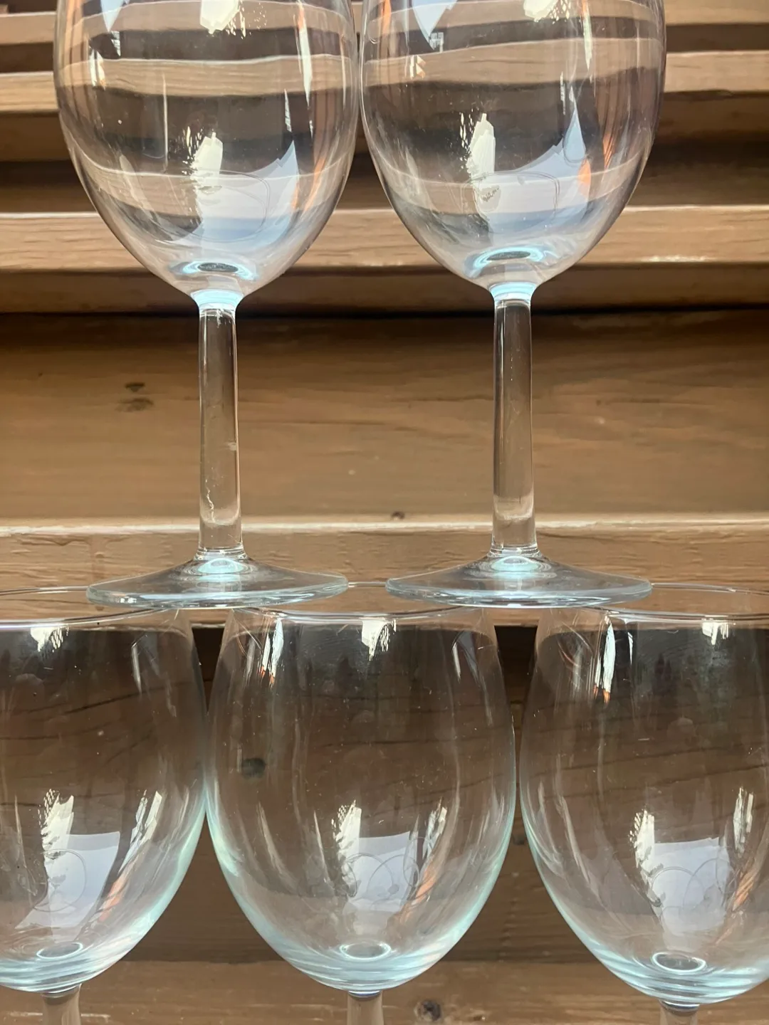 Set Of 5 Wine Glasses 7” x 3” - Excellent Condition image indicator(9)