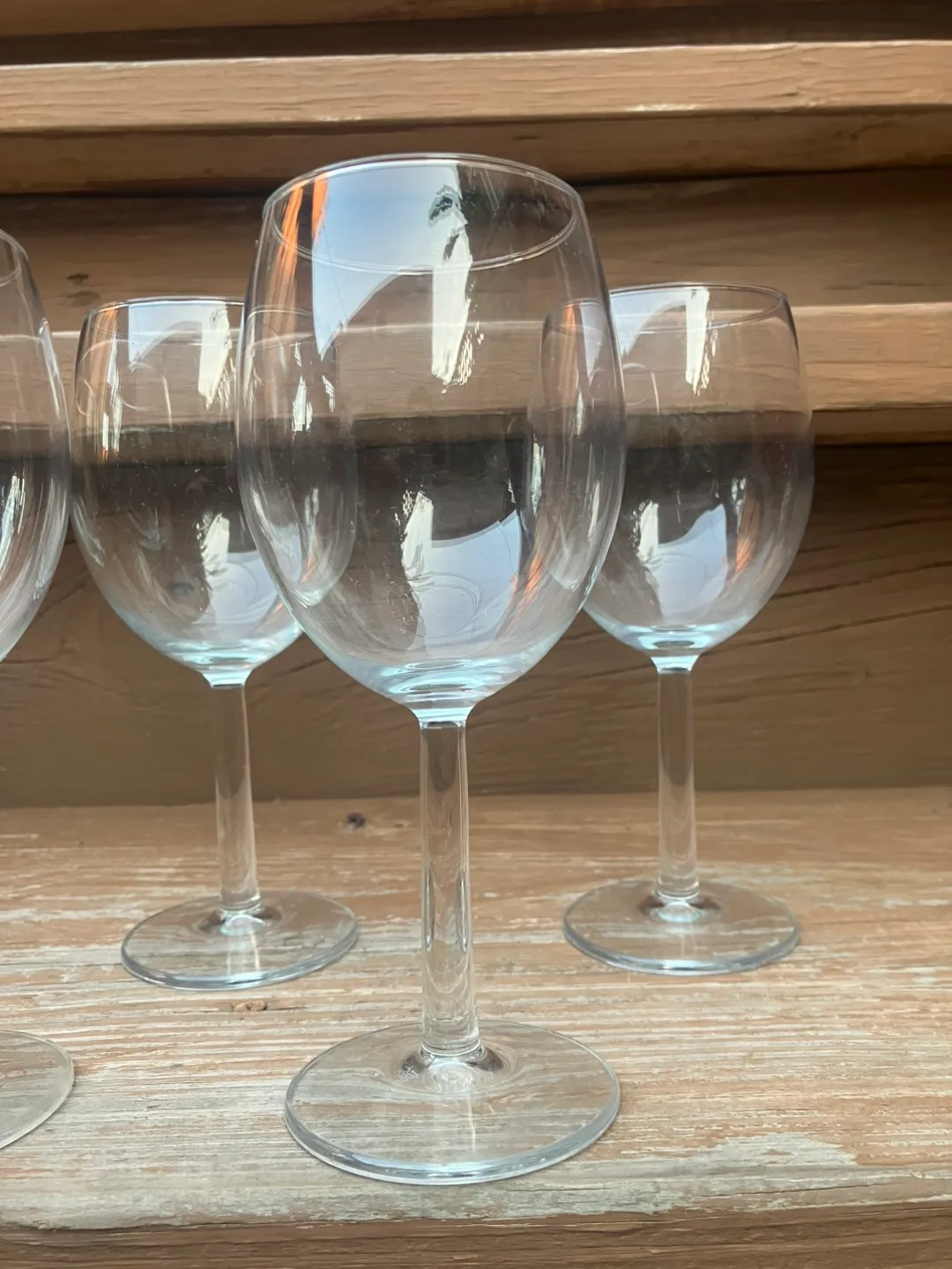 Set Of 5 Wine Glasses 7” x 3” - Excellent Condition image indicator(10)